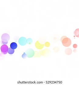 Bubbles Circle Dots Unique Colorful Bright Vector Background