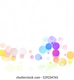 Bubbles Circle Dots Unique Colorful Bright Vector Background