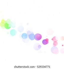 Bubbles Circle Dots Unique Colorful Bright Vector Background