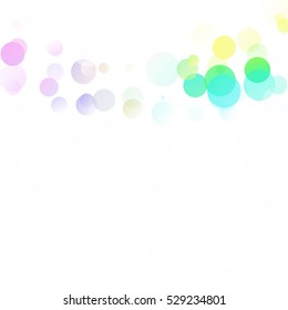 Bubbles Circle Dots Unique Colorful Bright Vector Background