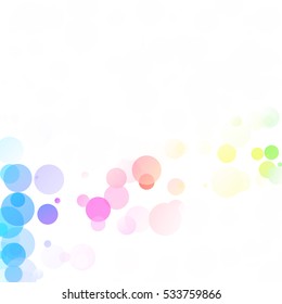 Bubbles Circle Dots Unique Colorful Bright Vector Background