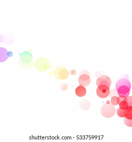 Bubbles Circle Dots Unique Colorful Bright Vector Background