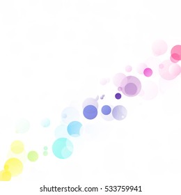 Bubbles Circle Dots Unique Colorful Bright Vector Background