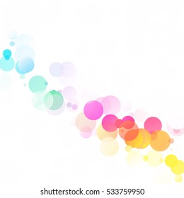 Bubbles Circle Dots Unique Colorful Bright Vector Background