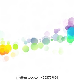 Bubbles Circle Dots Unique Colorful Bright Vector Background