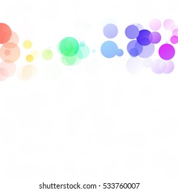 Bubbles Circle Dots Unique Colorful Bright Vector Background