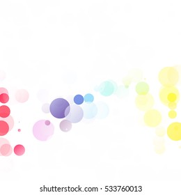 Bubbles Circle Dots Unique Colorful Bright Vector Background