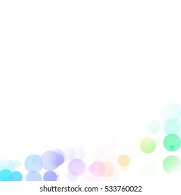 Bubbles Circle Dots Unique Colorful Bright Vector Background