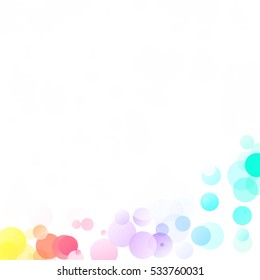 Bubbles Circle Dots Unique Colorful Bright Vector Background