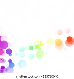Bubbles Circle Dots Unique Colorful Bright Vector Background