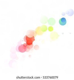 Bubbles Circle Dots Unique Colorful Bright Vector Background