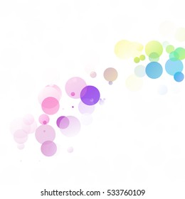 Bubbles Circle Dots Unique Colorful Bright Vector Background