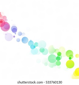 Bubbles Circle Dots Unique Colorful Bright Vector Background