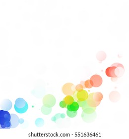 Bubbles Circle Dots Unique Colorful Bright Vector Background