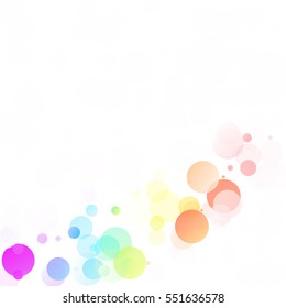 Bubbles Circle Dots Unique Colorful Bright Vector Background