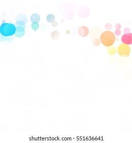 Bubbles Circle Dots Unique Colorful Bright Vector Background
