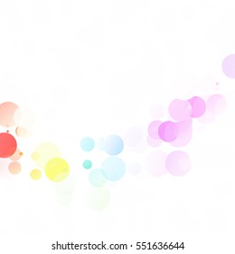 Bubbles Circle Dots Unique Colorful Bright Vector Background