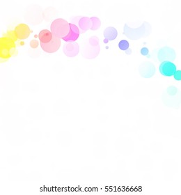 Bubbles Circle Dots Unique Colorful Bright Vector Background