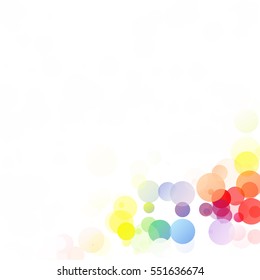 Bubbles Circle Dots Unique Colorful Bright Vector Background