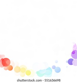 Bubbles Circle Dots Unique Colorful Bright Vector Background