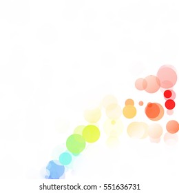 Bubbles Circle Dots Unique Colorful Bright Vector Background