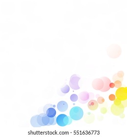 Bubbles Circle Dots Unique Colorful Bright Vector Background