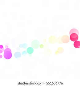 Bubbles Circle Dots Unique Colorful Bright Vector Background