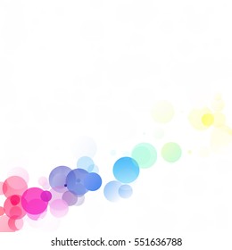 Bubbles Circle Dots Unique Colorful Bright Vector Background