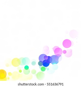 Bubbles Circle Dots Unique Colorful Bright Vector Background