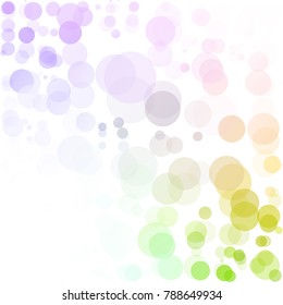 Bubbles Circle Dots Unique Colorful Bright Vector Background