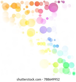 Bubbles Circle Dots Unique Colorful Bright Vector Background