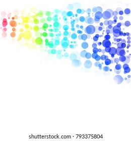 Bubbles Circle Dots Unique Colorful Bright Vector Background