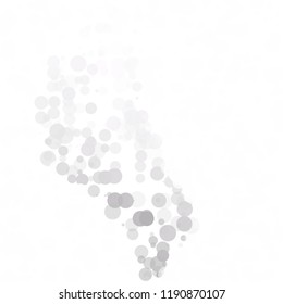 Bubbles Circle Dots Unique Gray White Bright Vector Background