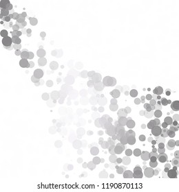 Bubbles Circle Dots Unique Gray White Bright Vector Background