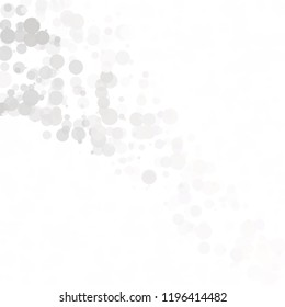 Bubbles Circle Dots Unique Gray White Bright Vector Background