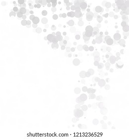 Bubbles Circle Dots Unique Gray White Bright Vector Background