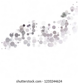 Bubbles Circle Dots Unique Gray White Bright Vector Background