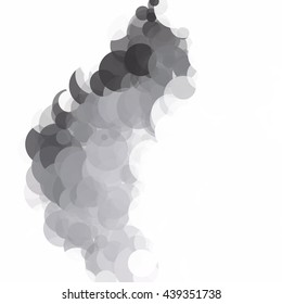 Bubbles Circle Dots Unique Gray White Bright Vector Background