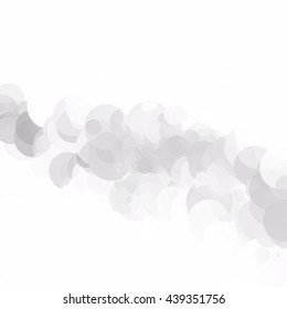 Bubbles Circle Dots Unique Gray White Bright Vector Background
