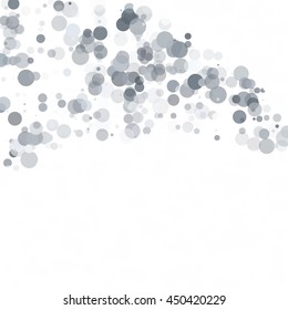 Bubbles Circle Dots Unique Gray White Bright Vector Background