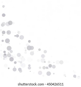 Bubbles Circle Dots Unique Gray White Bright Vector Background