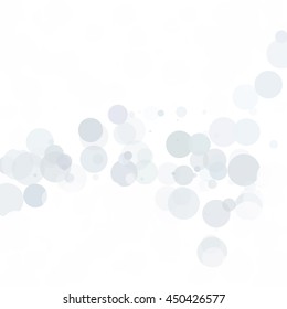 Bubbles Circle Dots Unique Gray White Bright Vector Background