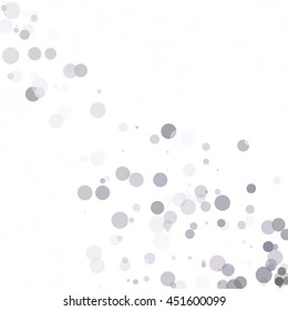 Bubbles Circle Dots Unique Gray White Bright Vector Background