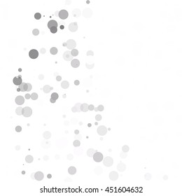 Bubbles Circle Dots Unique Gray White Bright Vector Background