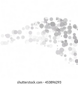 Bubbles Circle Dots Unique Gray White Bright Vector Background
