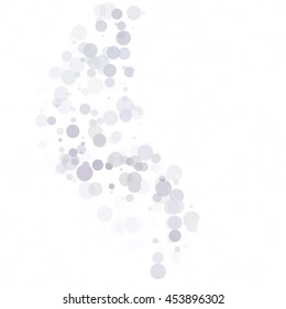 Bubbles Circle Dots Unique Gray White Bright Vector Background