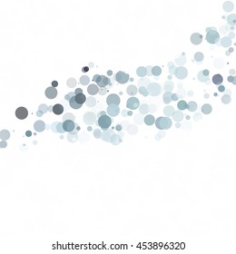 Bubbles Circle Dots Unique Gray White Bright Vector Background