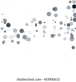Bubbles Circle Dots Unique Gray White Bright Vector Background