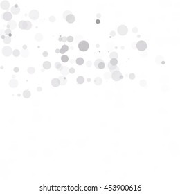 Bubbles Circle Dots Unique Gray White Bright Vector Background