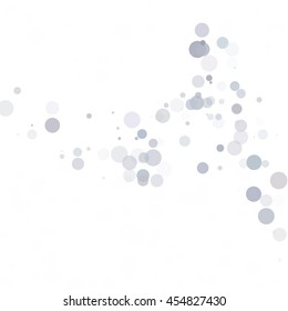 Bubbles Circle Dots Unique Gray White Bright Vector Background